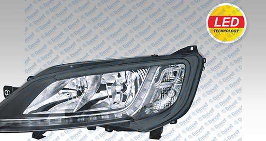 AYF-505218 Far Sag Motorlu Ballast  Led Fiat Ducato Maxi Citroen  Jumper Peugeot Boxer 14- Krom Cerceveli